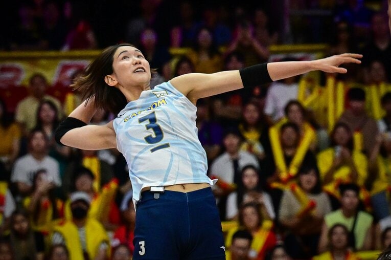 古賀紗理那（VNLファイナル決勝・イタリア戦）　©︎Volleyball World