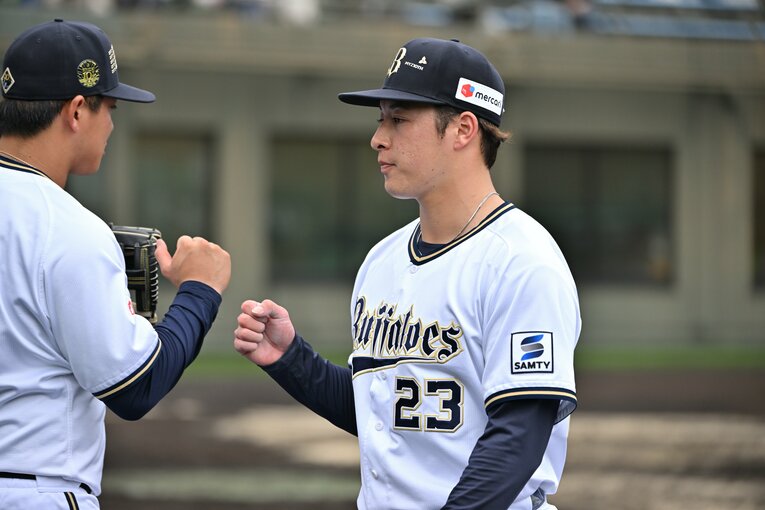 オリックスキャンプで奮闘する吉田輝星　©Hideki Sugiyama