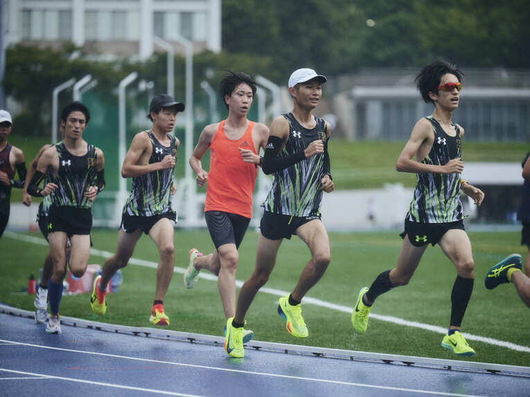 慶應大競走部の練習風景　©Yuki Suenaga