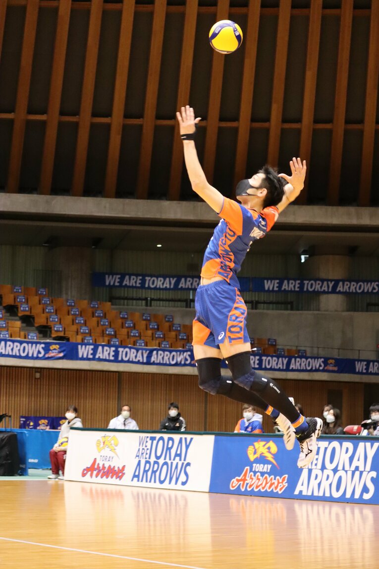 昨シーズン限りで現役を引退した東レアローズ・富松崇彰（当時37歳）©︎TORAY ARROWS
