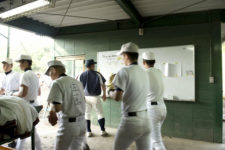 大阪桐蔭の練習風景（2013年）　©︎Miki Fukano