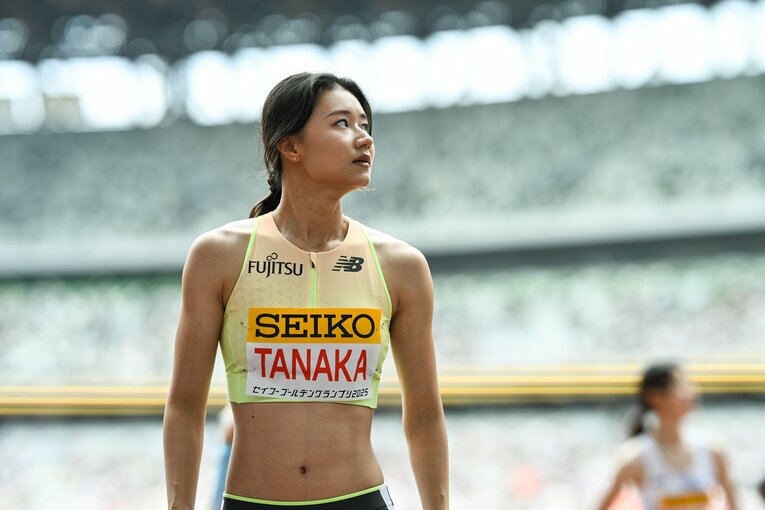 中島と代表を争う田中佑美　©Nanae Suzuki