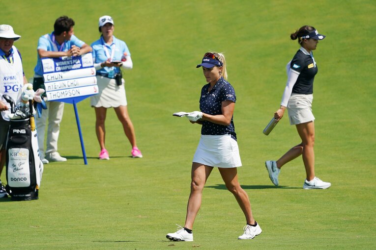 KPMG全米女子プロゴルフ選手権で優勝を争ったレキシー・トンプソンとチョン・インジ　©︎Shizuka Minami