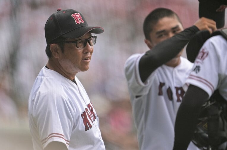 広陵を率いていた中井監督　©Nanae Suzuki