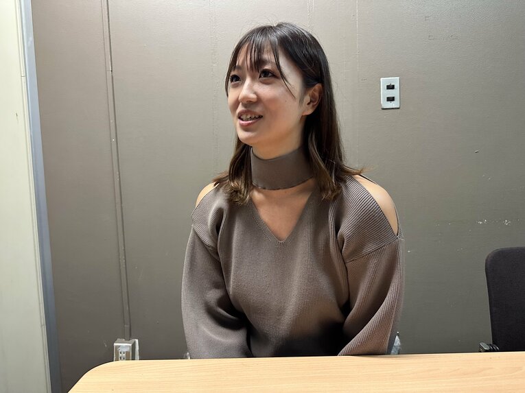 インタビューは練習後に。プロレスを芸能活動の“武器”にしたいと語る