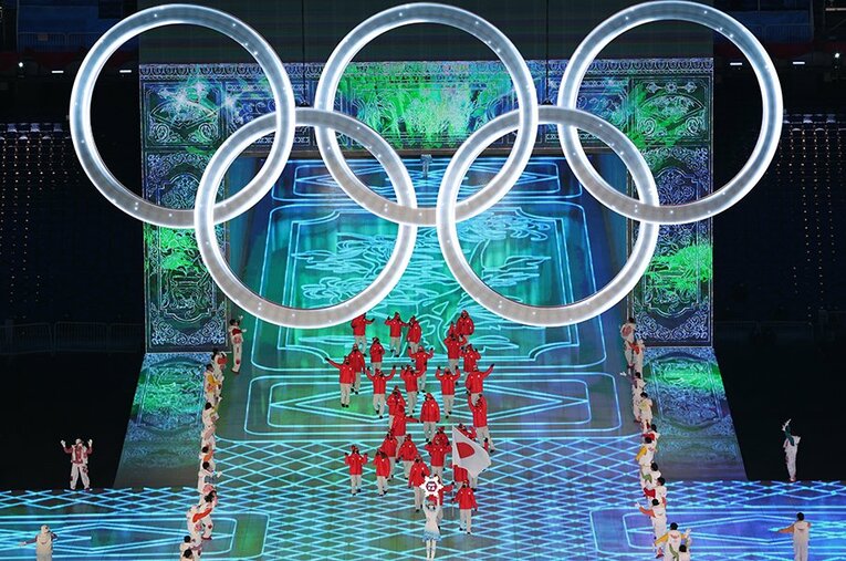 北京五輪、日本選手団の入場 ／ photograph by Getty Images