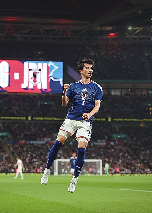今年3月ウェンブリーで行われたイングランド対日本ではプレミアリーガーの三笘が得点