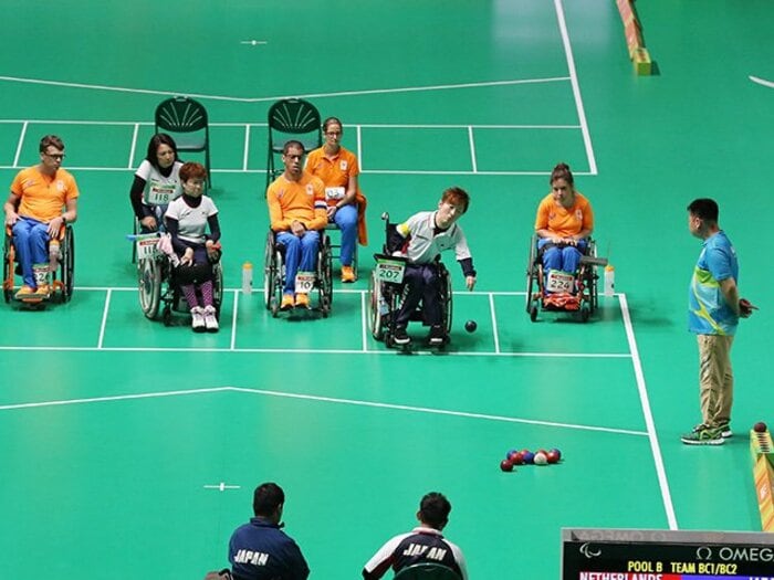 日本が銀獲得、ボッチャという競技。ポイントは究極の創意工夫と戦略性。＜Number Web＞ photograph by AFLO