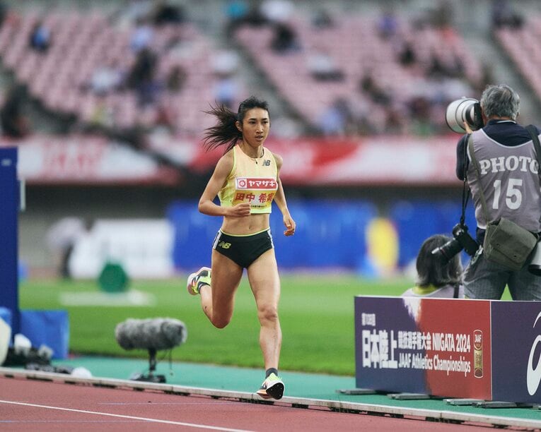 6月の日本選手権では五輪標準記録も突破して圧巻の独走劇を見せた田中　©Yuki Suenaga