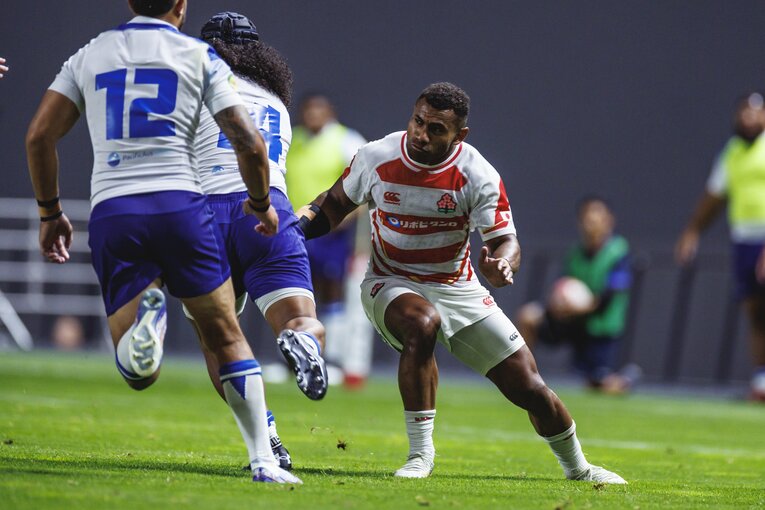 2023年7月22日、サモア戦で代表初キャップを獲得　©Kiichi Matsumoto