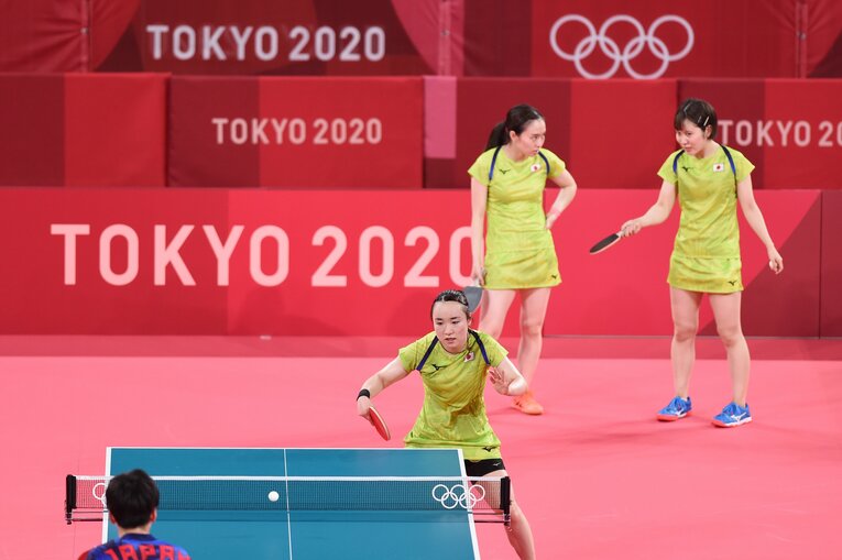 伊藤選手が中国選手に強い理由も女子団体悲願の金メダルに向けて重要なキーになってくる　©AFLO