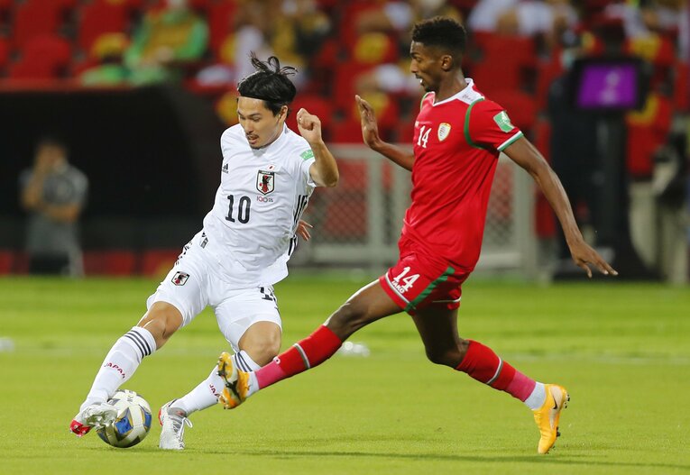 11月16日の最終予選オマーン戦（1－0で勝利）　©Getty Images