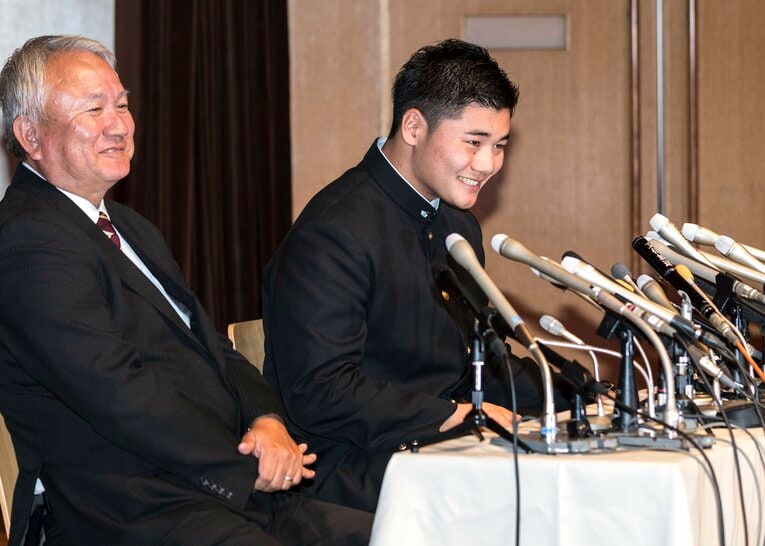 2017年秋のドラフトで7球団に1位指名された清宮幸太郎　©︎Takuya Sugiyama