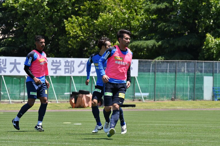 ヴァンフォーレ甲府の練習風景　©2022VFK