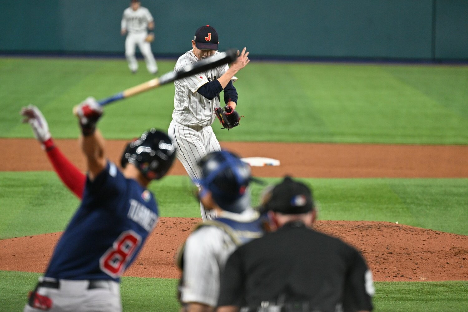 アメリカ戦でターナーから三振を奪った戸郷　©︎Naoya Sanuki