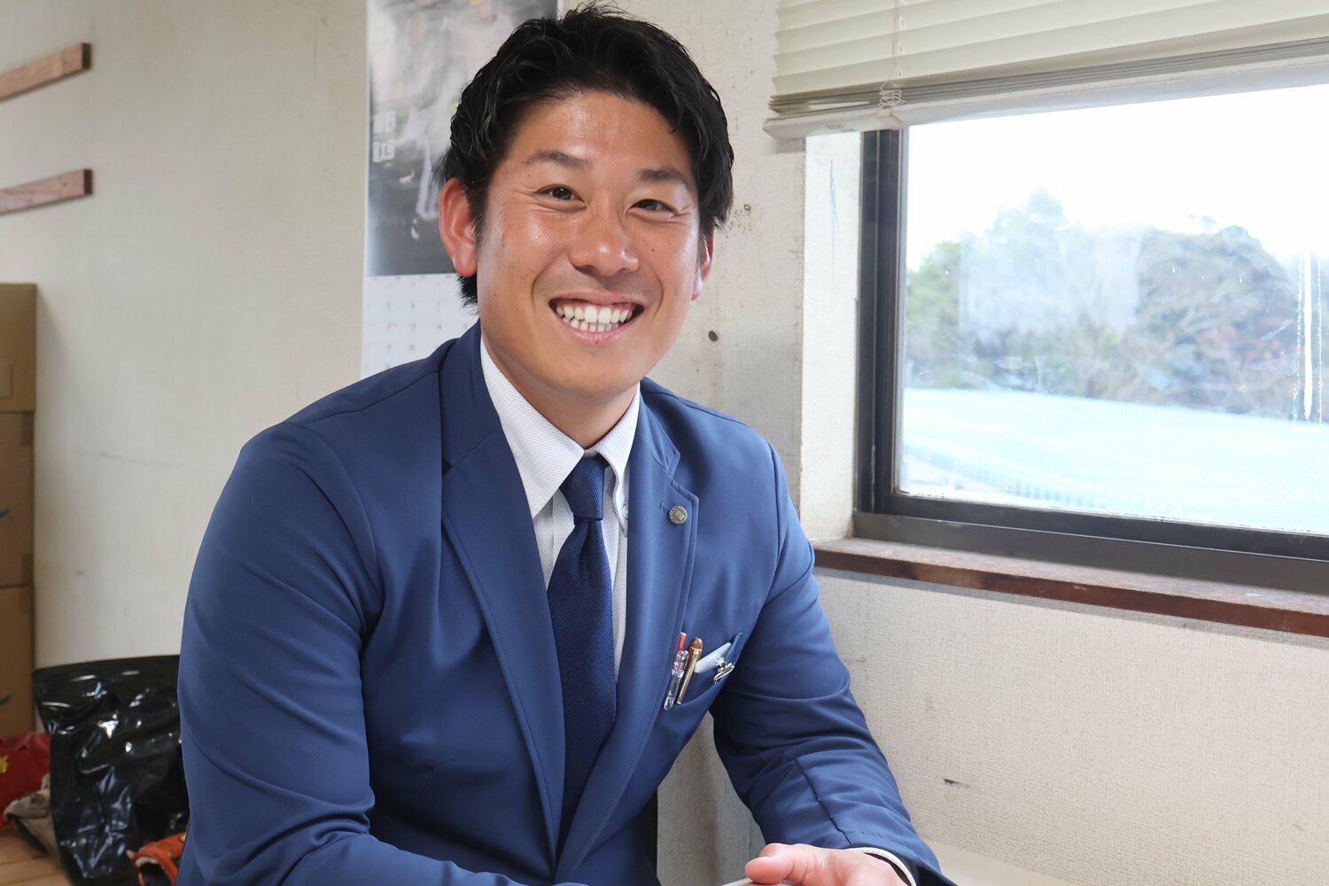 1月から鹿児島城西高の監督に就任した道端　©Fumi Sawai