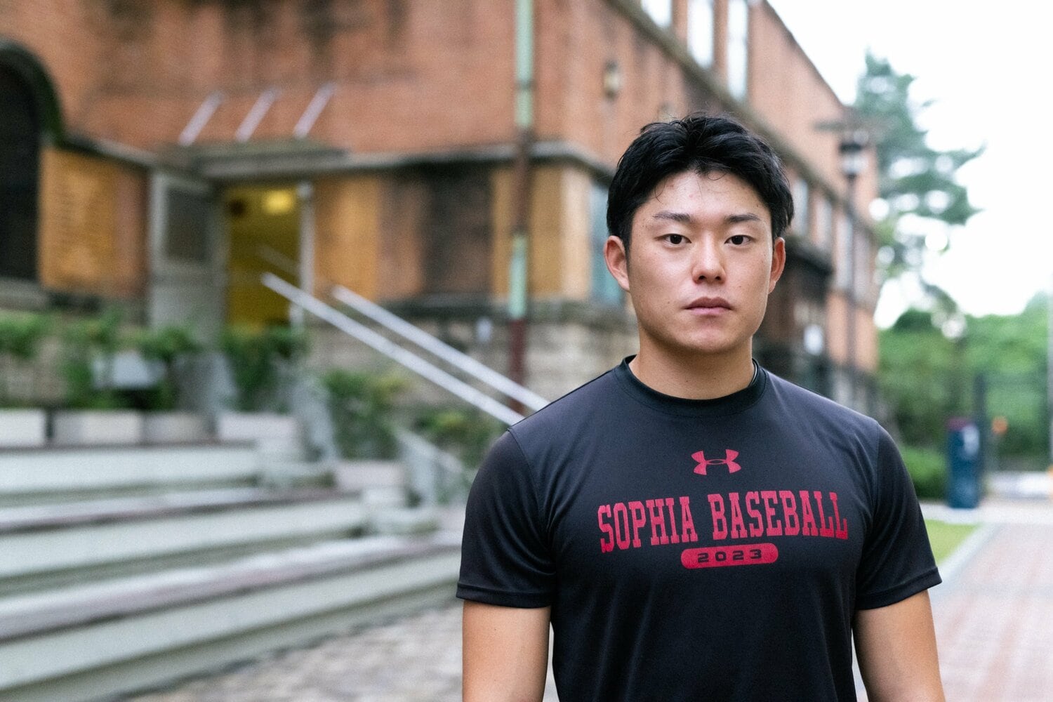 西武から育成6位で指名を受けた上智大4年の正木悠馬　©Asami Enomoto