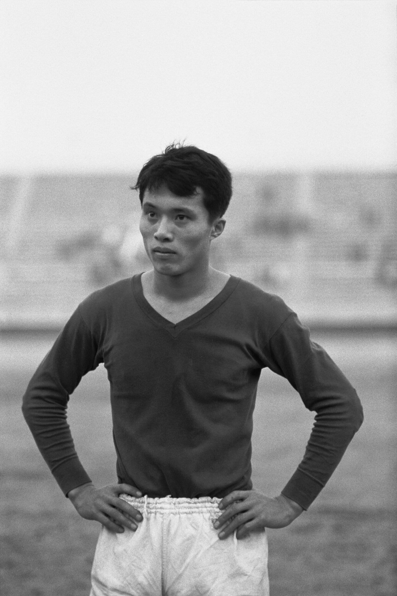 早稲田大学時代の釜本（1965年）©︎AFLO