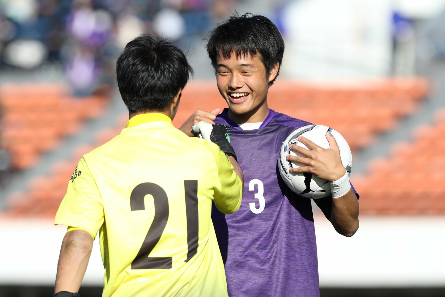 第99回の選手権での堀越　©AFLO SPORT