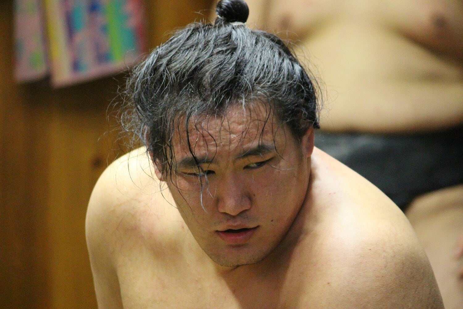 稽古中の豊昇龍。23歳の若さで部屋頭を務めている ©Number Web