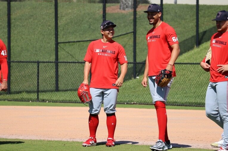 メジャーの大男たちに混じって…　©Yuki Yamada