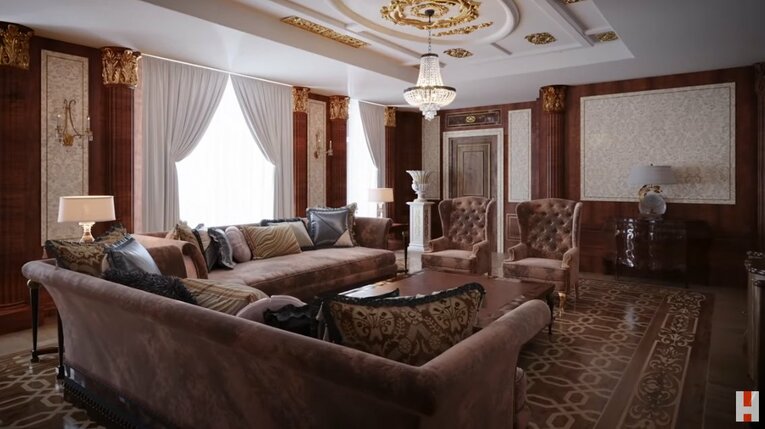 1400億円を投じ、黒海周辺にあるといわれる「プーチン宮殿」※ロシアの反体制派指導者、アレクセイ・ナワリヌイ氏のYouTubeチャンネルより