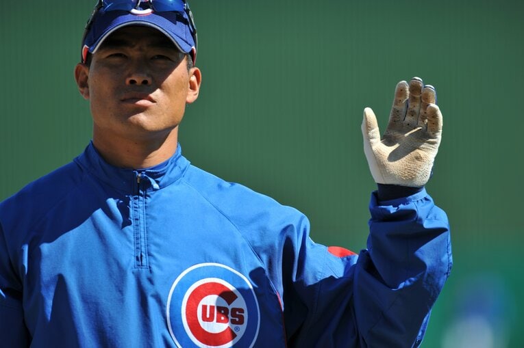 シカゴ・カブス時代の福留　©Naoya Sanuki