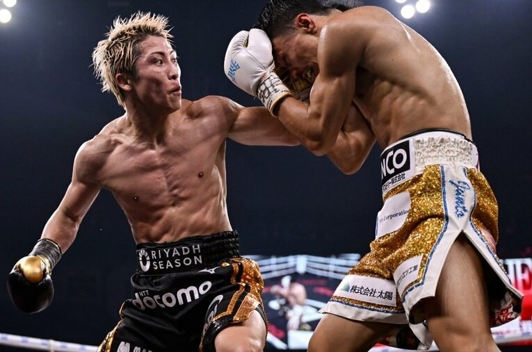 中谷潤人に判定勝ちを収めた井上尚弥（33歳）。これでデビュー以来の連勝を「33」に伸ばした ／ photograph by Hiroaki Finito Yamaguchi