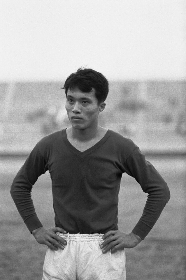 早稲田大学時代の釜本（1965年）©︎AFLO