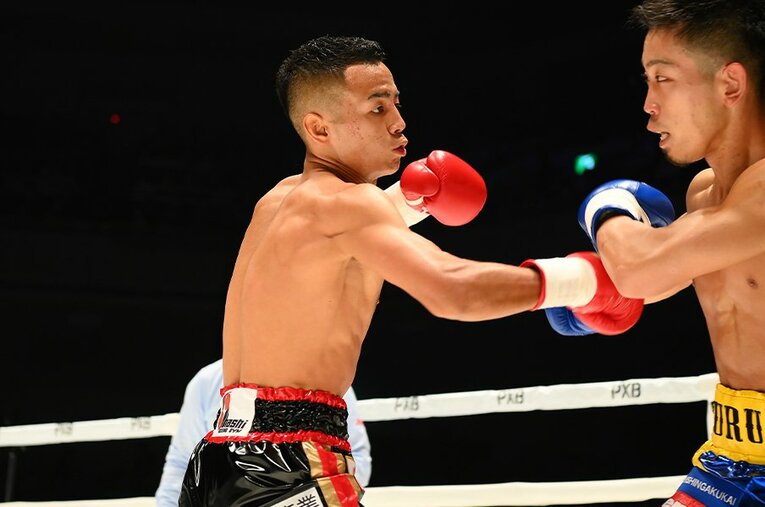 12月14日に行われたボクシング転向3戦目で、59秒の衝撃KOを見せた武居由樹 ／ photograph by PXB PARTNERS