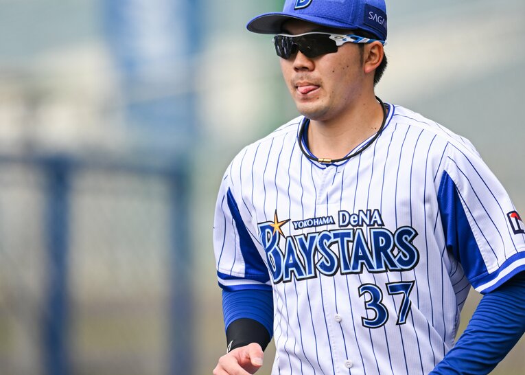 沖縄キャンプでの様子。レギュラー取りを誓った今季の幕開けは決して順調ではなかったが……　©Nanae Suzuki