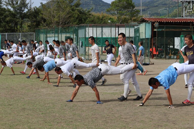九州学院の練習風景　©Yuki Kashimoto