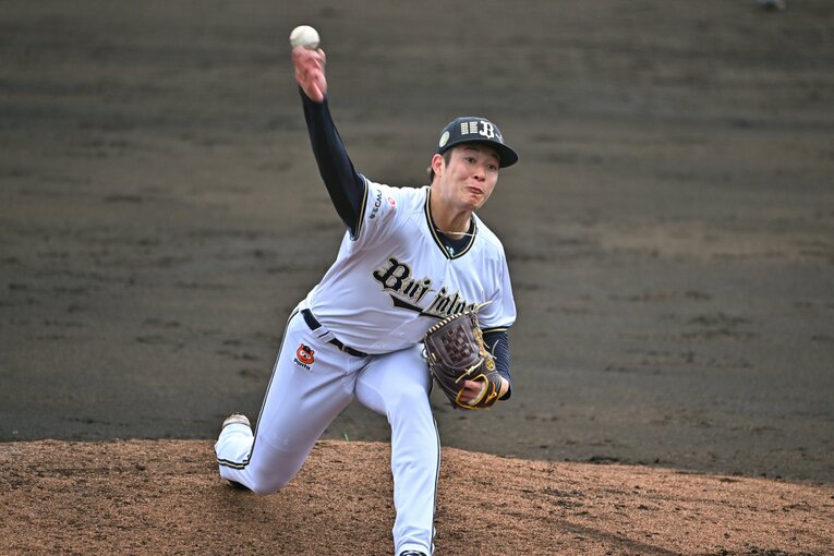 オリックスキャンプで奮闘する吉田輝星　©Hideki Sugiyama