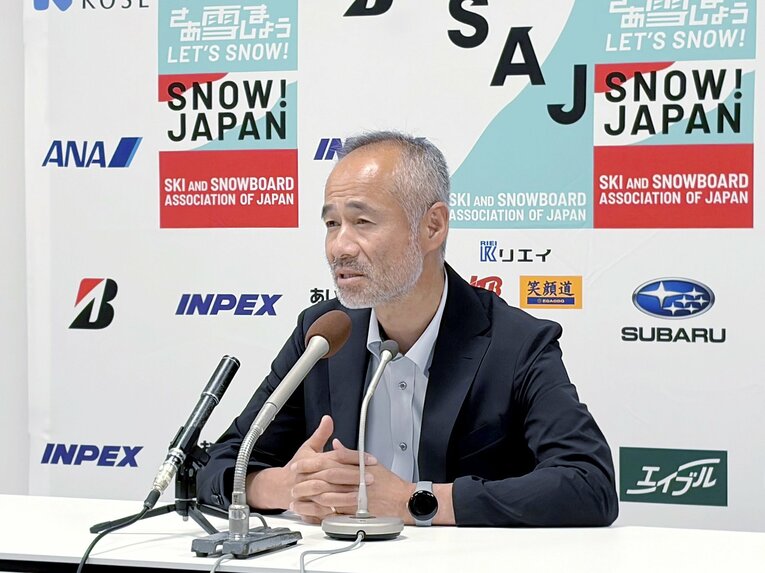 SAJの河野孝典競技本部長。複合団体でのアルベールビル五輪の金メダリストでもある　©JIJI PRESS