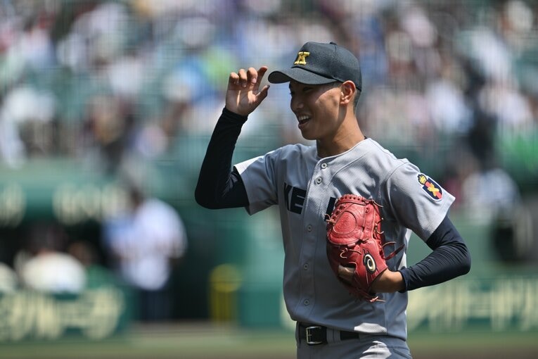 「慶応のエース」小宅雅己（2年）　©Hideki Sugiyama