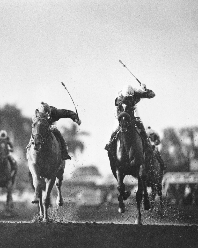 1989年のBCクラシックを制したサンデーサイレンス（右）。その血はフォーエバーヤングにも受け継がれている　©AP/AFLO