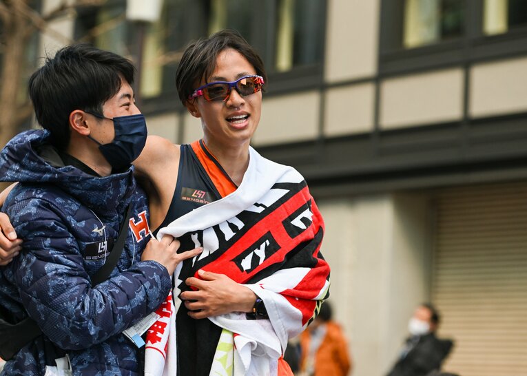 98回箱根駅伝のアンカーでシード権を確保した川上有生（当時法政大3年）　©Nanae Suzuki