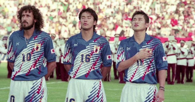 美品 サッカー日本代表ユニフォーム ドーハの悲劇 ラモス瑠偉 #10