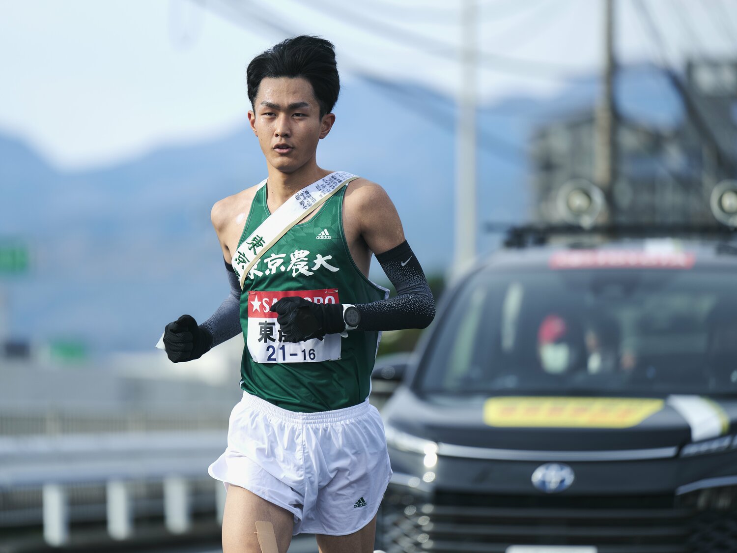 2024年箱根駅伝7区での前田　©Yuki Suenaga