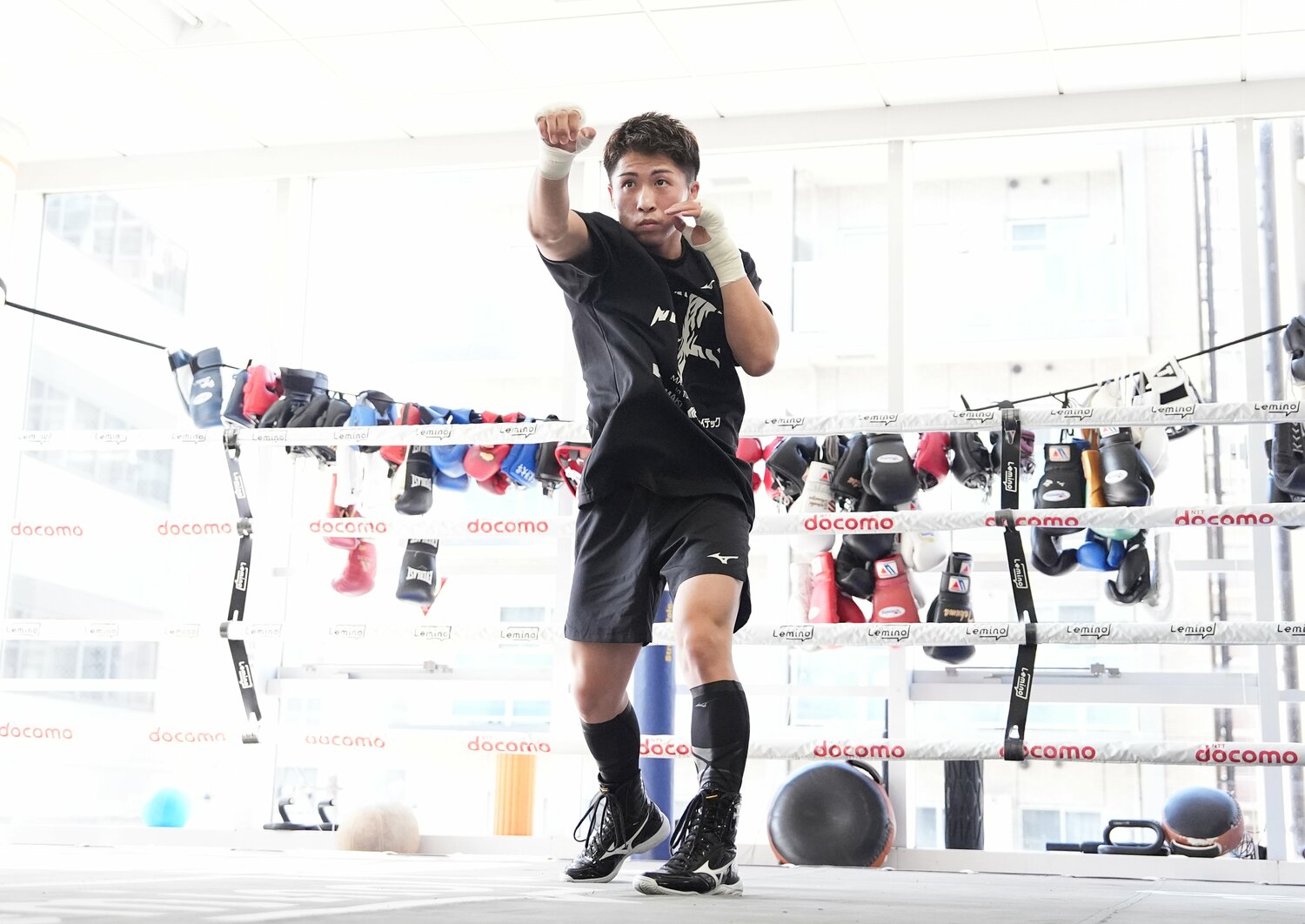 4月10日に行われた井上尚弥の公開練習 ©Naoki Fukuda