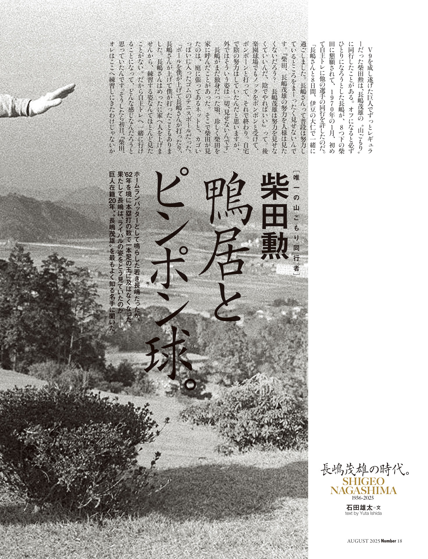 柴田勲「鴨居とピンポン球」