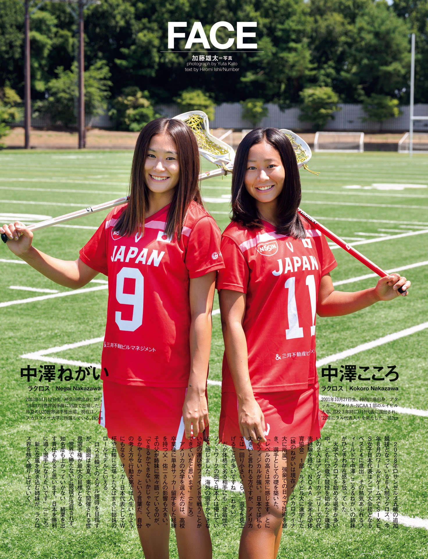 FACE 中澤こころ＆ねがい（ラクロス）