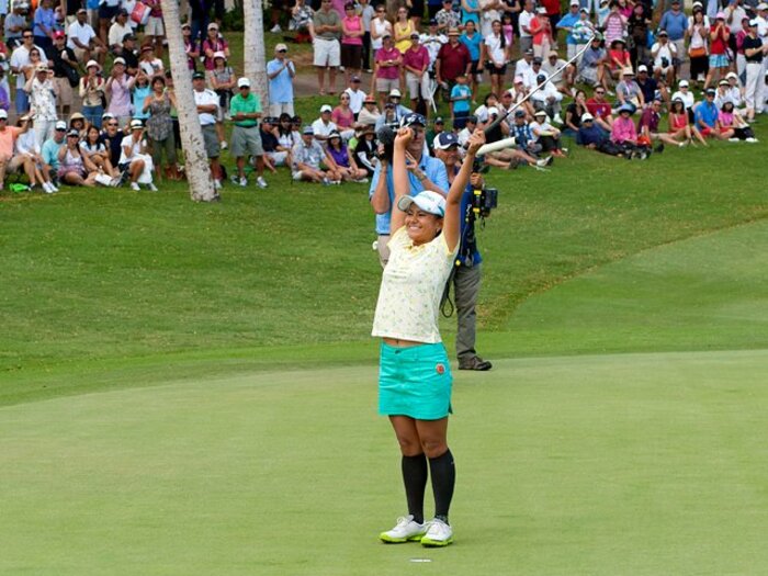 米メジャー初制覇を目指す宮里藍。今季の勝利の秘訣は“女優力”?<Number Web> photograph by AP/AFLO