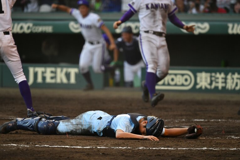 18年夏の甲子園。対金足農戦　©BUNGEISHUNJU