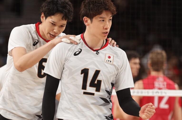 エース、キャプテンとしての重圧を背負い続けた石川祐希（28歳）。試合後、共に歩んできた仲間たちに感謝の言葉を述べた ／ photograph by Tetsuya Higasikawa/JMPA