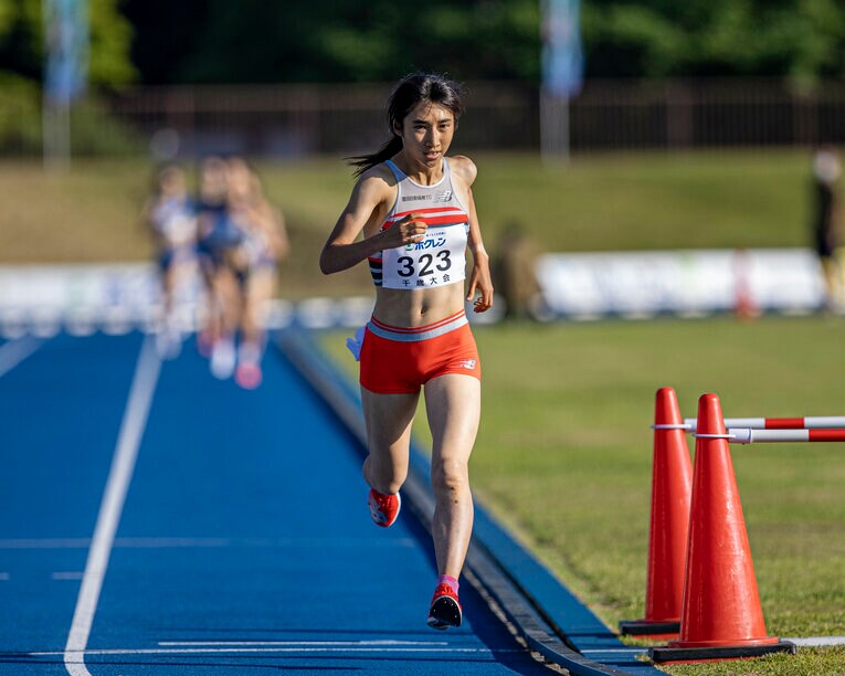 東京五輪前最後の1500mレースで、日本新記録の走りを見せた田中希実　©AFLO