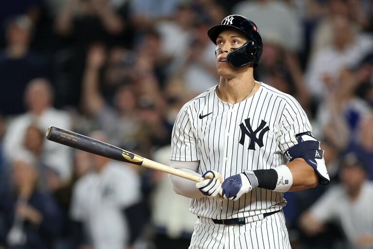 今ではMLBの顔役にもなっているヤンキースのジャッジ。高卒時はプロ入りを拒んで大学進学を選んでいる　©Getty Images