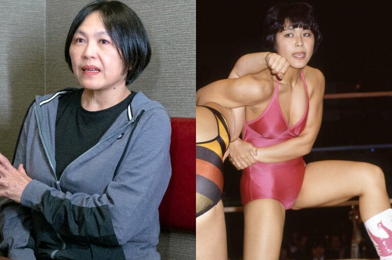全女時代は「女子プロ界の聖子ちゃん」と呼ばれた元プロレスラーの立野記代さん ／ photograph by L)Takuya Sugiyama、R)東京スポーツ新聞社