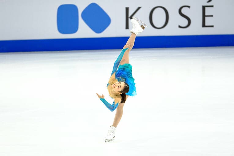 4連覇を達成したフリーの演技　©AFLO