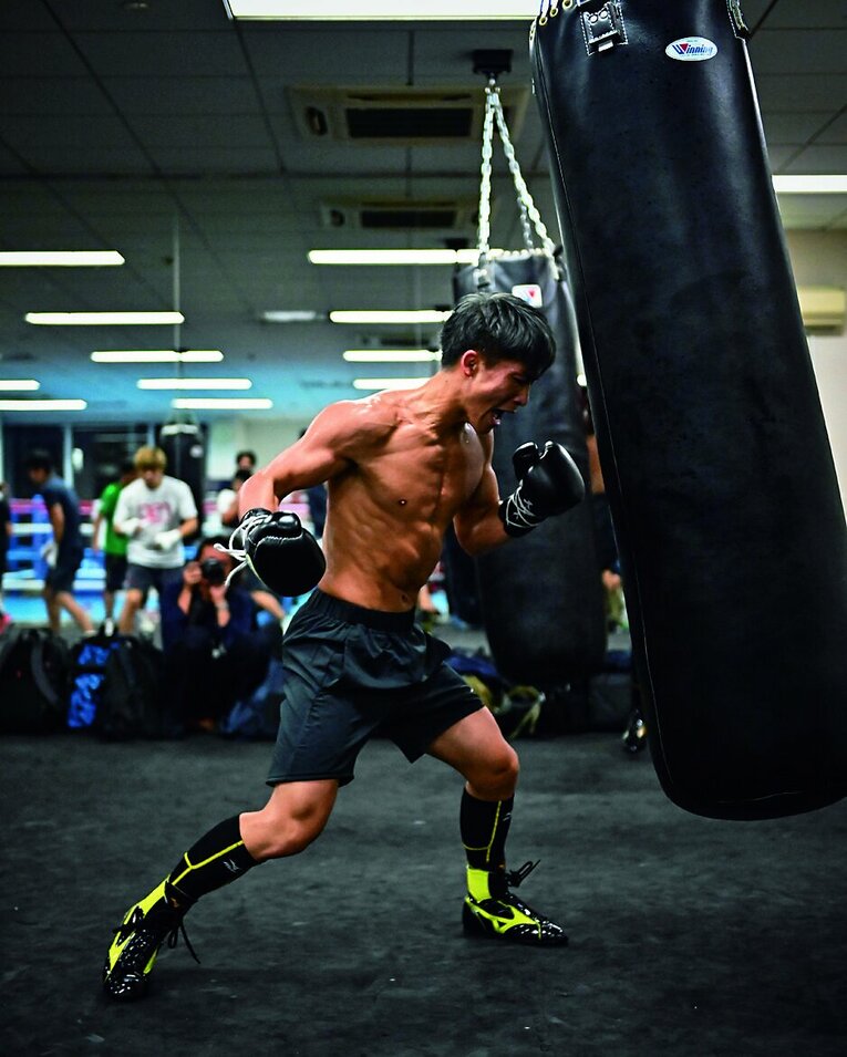 トレーニング中の井上（2019年10月撮影）　©Hiroaki Yamaguchi